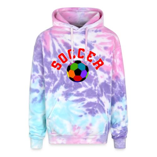 Soccer: Colorful Kick - Adult Tie Dye Hoodie