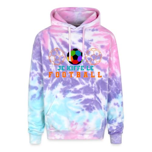 I love football - Adult Tie Dye Hoodie