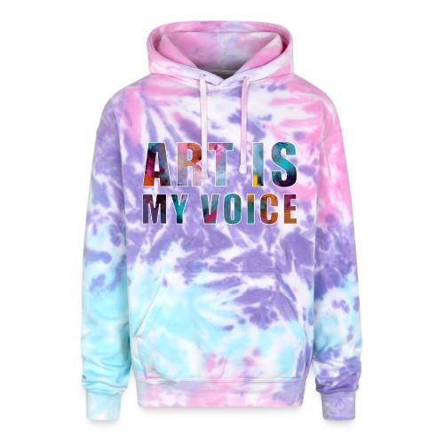 Art Is My Voice - Adult Tie Dye Hoodie