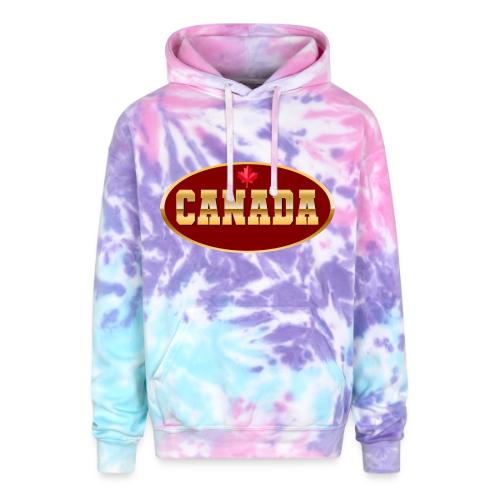 Canada in golden letters - Adult Tie Dye Hoodie