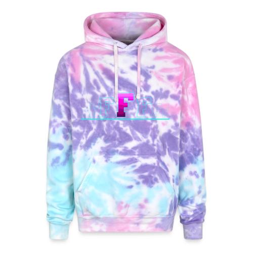 Letter F – Capital Varsity Alphabet Monogram - Adult Tie Dye Hoodie
