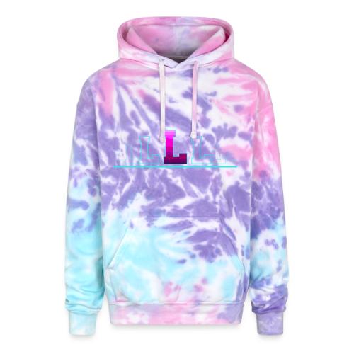 Letter L – Capital Varsity Alphabet Monogram - Adult Tie Dye Hoodie
