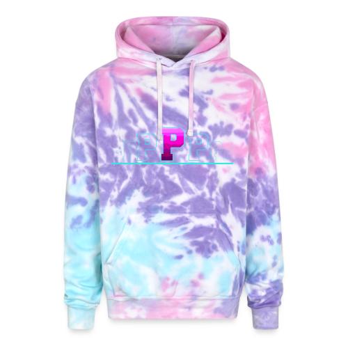 Letter P – Capital Varsity Alphabet Monogram - Adult Tie Dye Hoodie