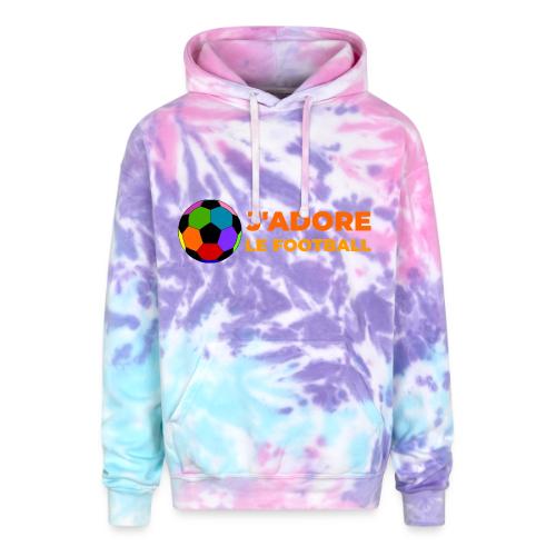 I love football - Adult Tie Dye Hoodie