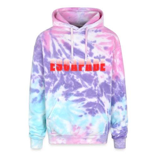 ESCAPADE Bold Typography Graphic Design - Adult Tie Dye Hoodie