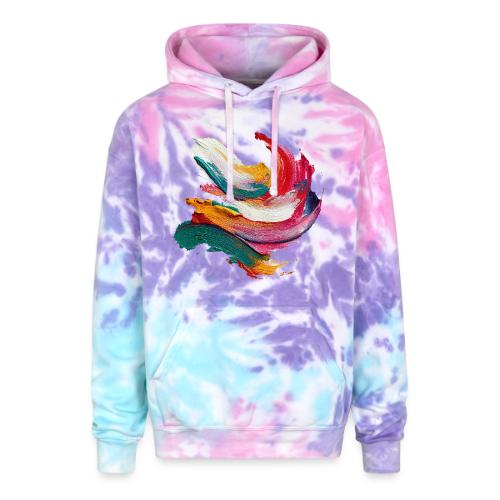 Colorful brushstrokes - Adult Tie Dye Hoodie