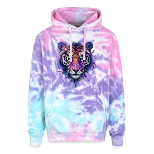 Mystic Violet Tiger - Adult Tie Dye Hoodie