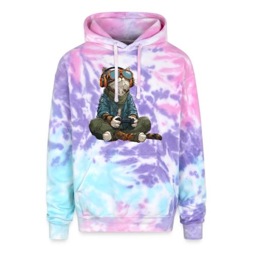 Cat: Purrfect Player - Adult Tie Dye Hoodie