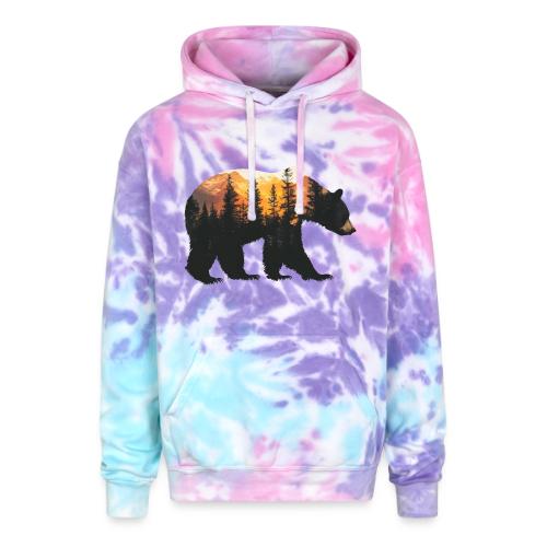 Bear: Sunset Guardian - Adult Tie Dye Hoodie