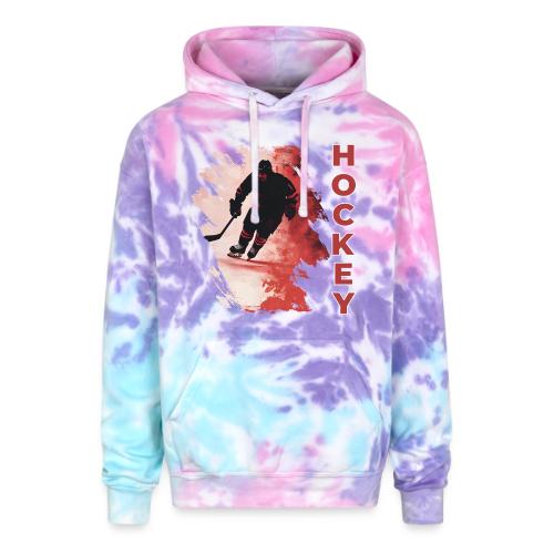 Hockey Fire - Adult Tie Dye Hoodie