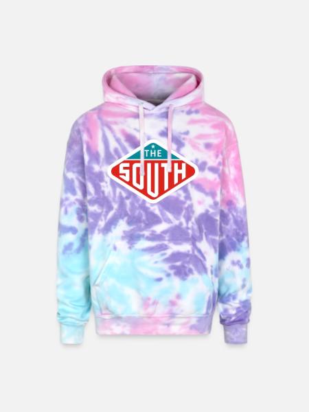 The South - Adult Tie Dye Hoodie - cotton candy