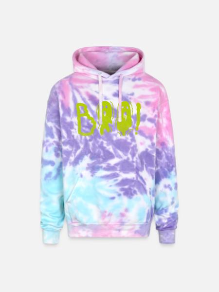 Boo - Adult Tie Dye Hoodie - cotton candy