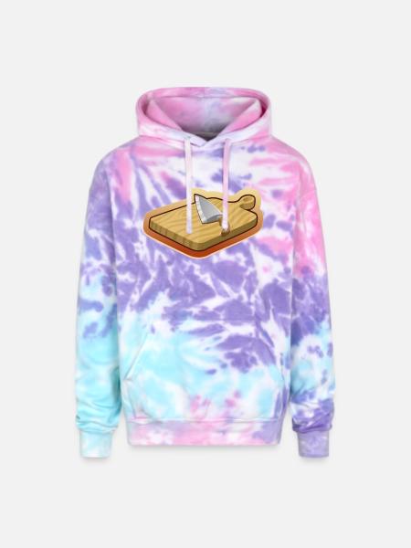 cutting board - Adult Tie Dye Hoodie - cotton candy