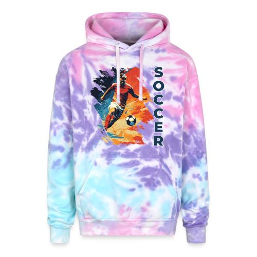 Soccer Action Pulse - Adult Tie Dye Hoodie