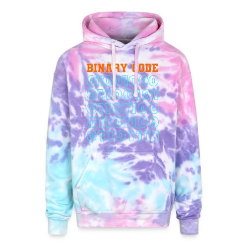 Say Hello in Binary code - Adult Tie Dye Hoodie