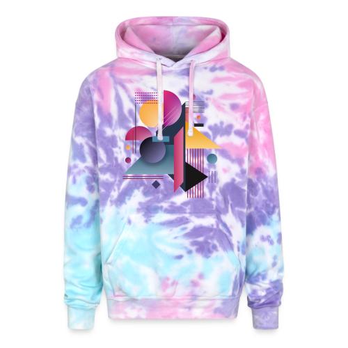 Color Pulse Geometry - Adult Tie Dye Hoodie