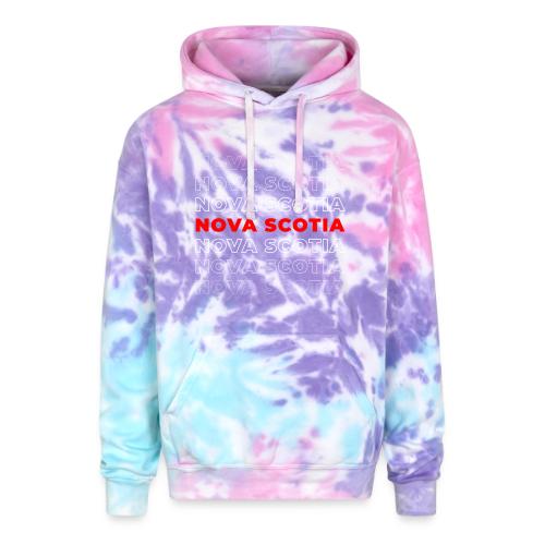 Nova Scotia Script - Adult Tie Dye Hoodie
