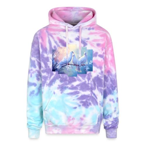 Symbols of Peace and Serenity - Adult Tie Dye Hoodie