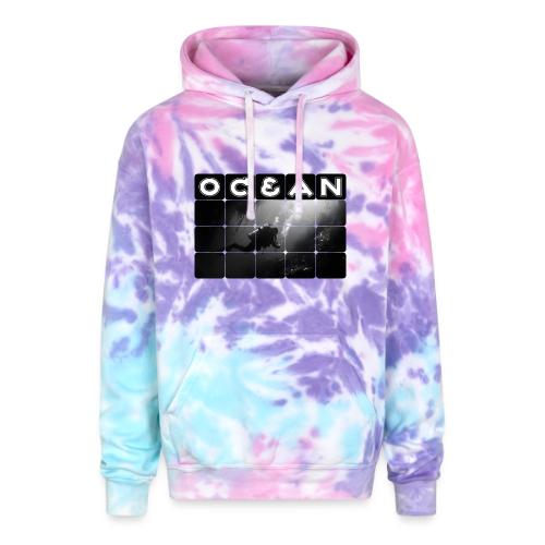Ocean: Monochrome descent of a scuba diver - Adult Tie Dye Hoodie