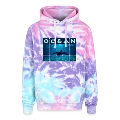 Ocean: Orca in Motion - Adult Tie Dye Hoodie