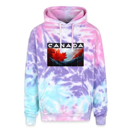 Canada Icon in Color - Adult Tie Dye Hoodie