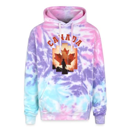 Proud Canadian Shadow - Adult Tie Dye Hoodie
