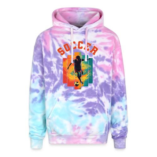 Soccer Heartbeat - Adult Tie Dye Hoodie