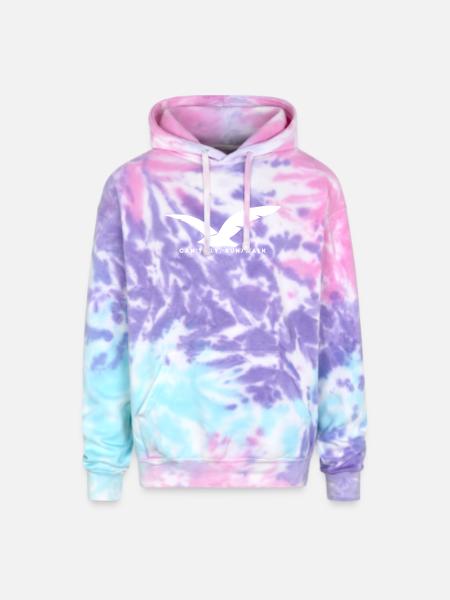 Can-t_Fly-_Run_Walk - Adult Tie Dye Hoodie - cotton candy