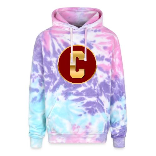 Letter C – Capital Varsity Alphabet Monogram - Adult Tie Dye Hoodie
