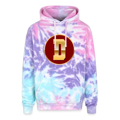 Letter D – Capital Varsity Alphabet Monogram - Adult Tie Dye Hoodie