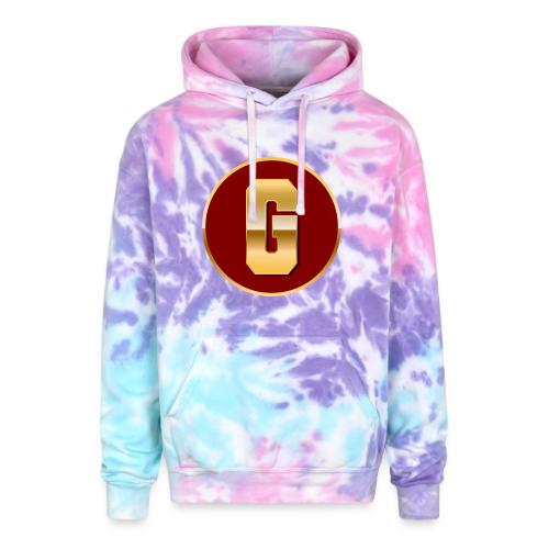 Letter G – Capital Varsity Alphabet Monogram - Adult Tie Dye Hoodie