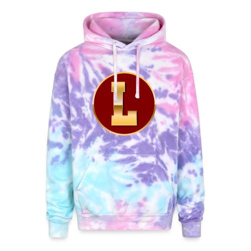 Letter L – Capital Varsity Alphabet Monogram - Adult Tie Dye Hoodie