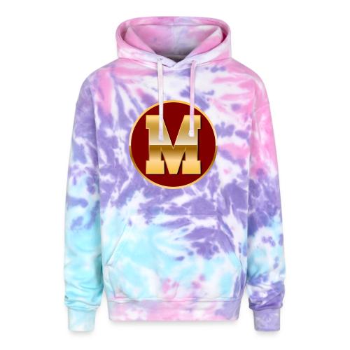 Letter M – Capital Varsity Alphabet Monogram - Adult Tie Dye Hoodie