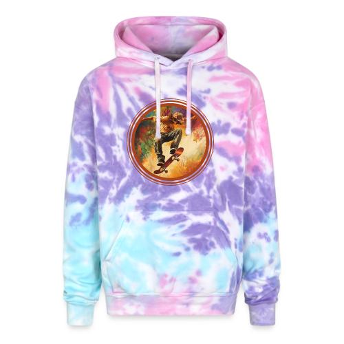 Skateboarding Mode On - Adult Tie Dye Hoodie