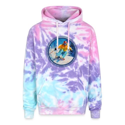 Born for Skiing - Adult Tie Dye Hoodie