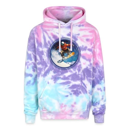 Snowboarding Rush - Adult Tie Dye Hoodie