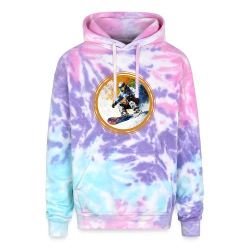 Snowboarding Dreams - Adult Tie Dye Hoodie