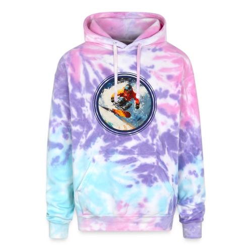 Snowboarding Rebel - Adult Tie Dye Hoodie