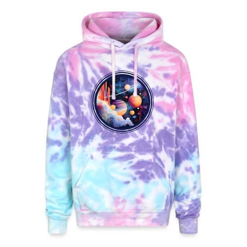 Floating Planetscape - Adult Tie Dye Hoodie