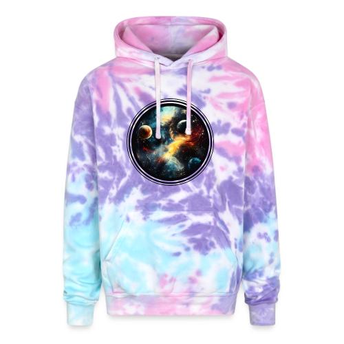 Painted Cosmos of Planets - Adult Tie Dye Hoodie