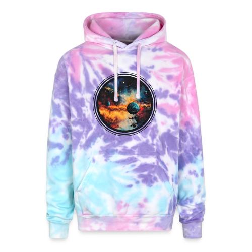 Cosmic Brush Planets - Adult Tie Dye Hoodie