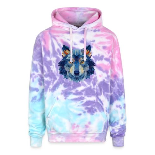 Wolf: Alpha Portrait - Adult Tie Dye Hoodie