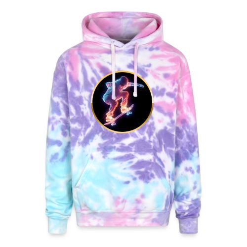Skateboarding: Neon Skate Orbit - Adult Tie Dye Hoodie