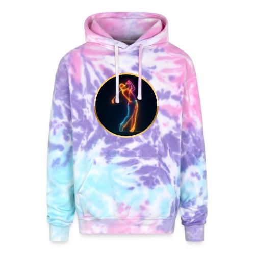 Neon Golf Motion - Adult Tie Dye Hoodie