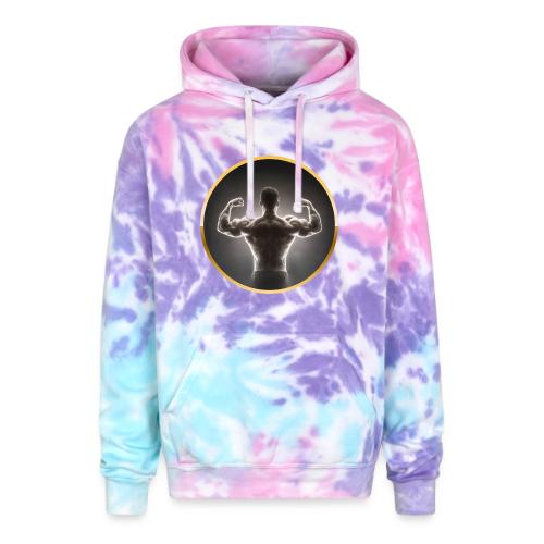 Bodybuilding: Neon Strength Frame - Adult Tie Dye Hoodie