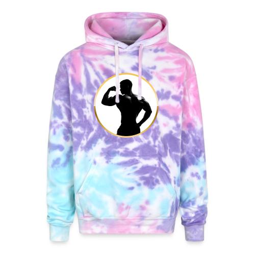 Bodybuilder: Classic Flex Emblem - Adult Tie Dye Hoodie