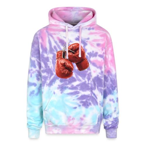 Boxing: Hanging Gloves Icon - Adult Tie Dye Hoodie