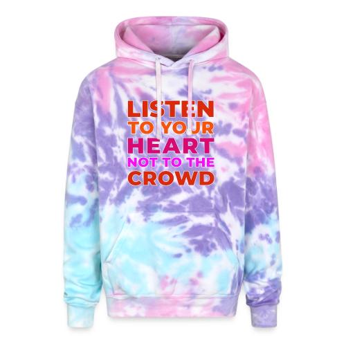 Heart Over Hype - Adult Tie Dye Hoodie