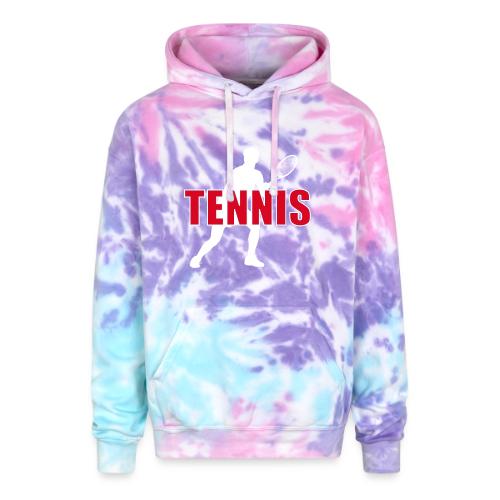 Red Court Tennis - Adult Tie Dye Hoodie