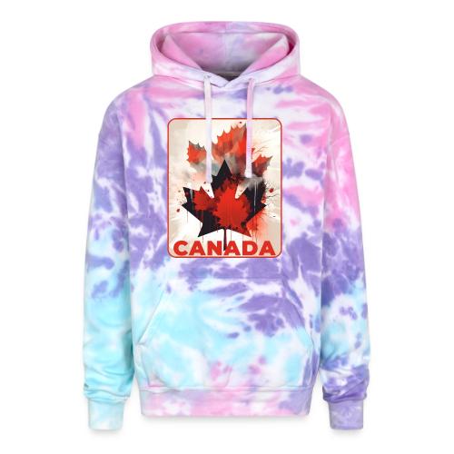 Canada Inked Leaf - Adult Tie Dye Hoodie